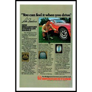 1981 Bridgestone You Can Feel It When You Drive Vintage Print Ad Superfiller Rad
